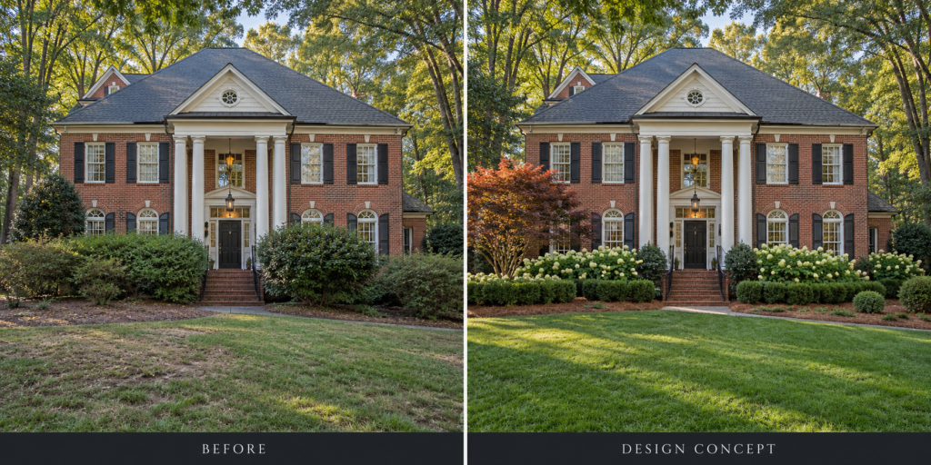 A Fresh First Impression: Before-and-after landscape renovations example