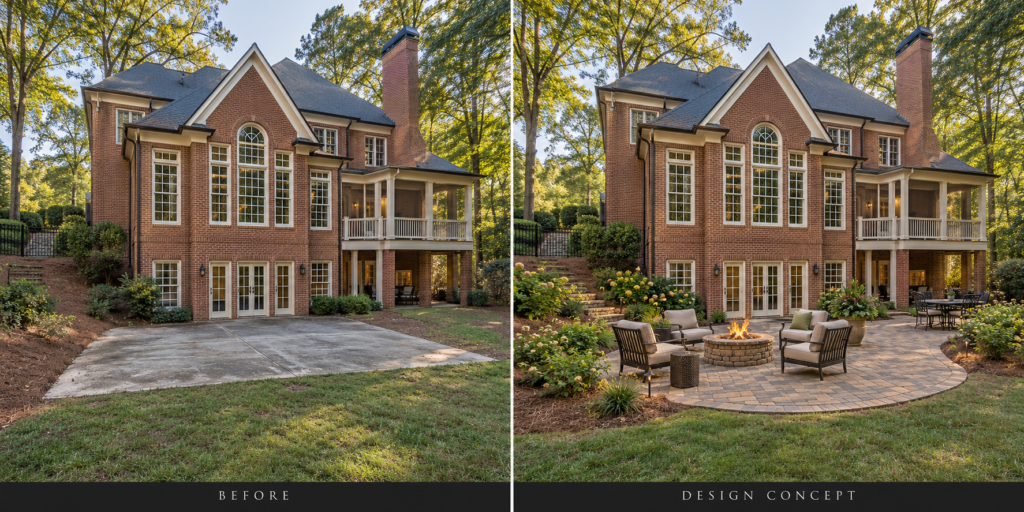 Stay a Little Longer: Before-and-after paver patios example